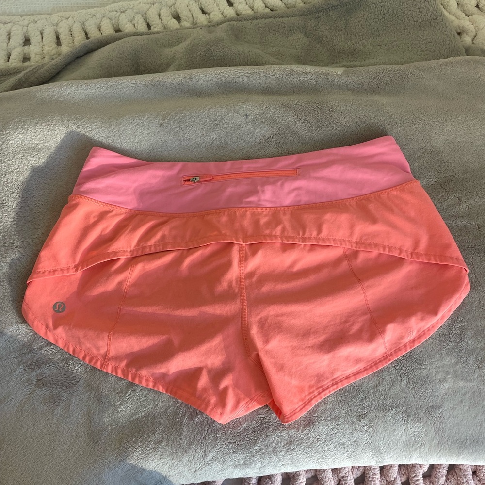 lululemon athletica Coral and Pink Athletic Shorts
